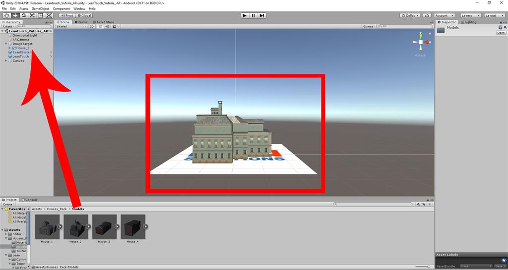 Leantouch_Vuforia_AR In Unity